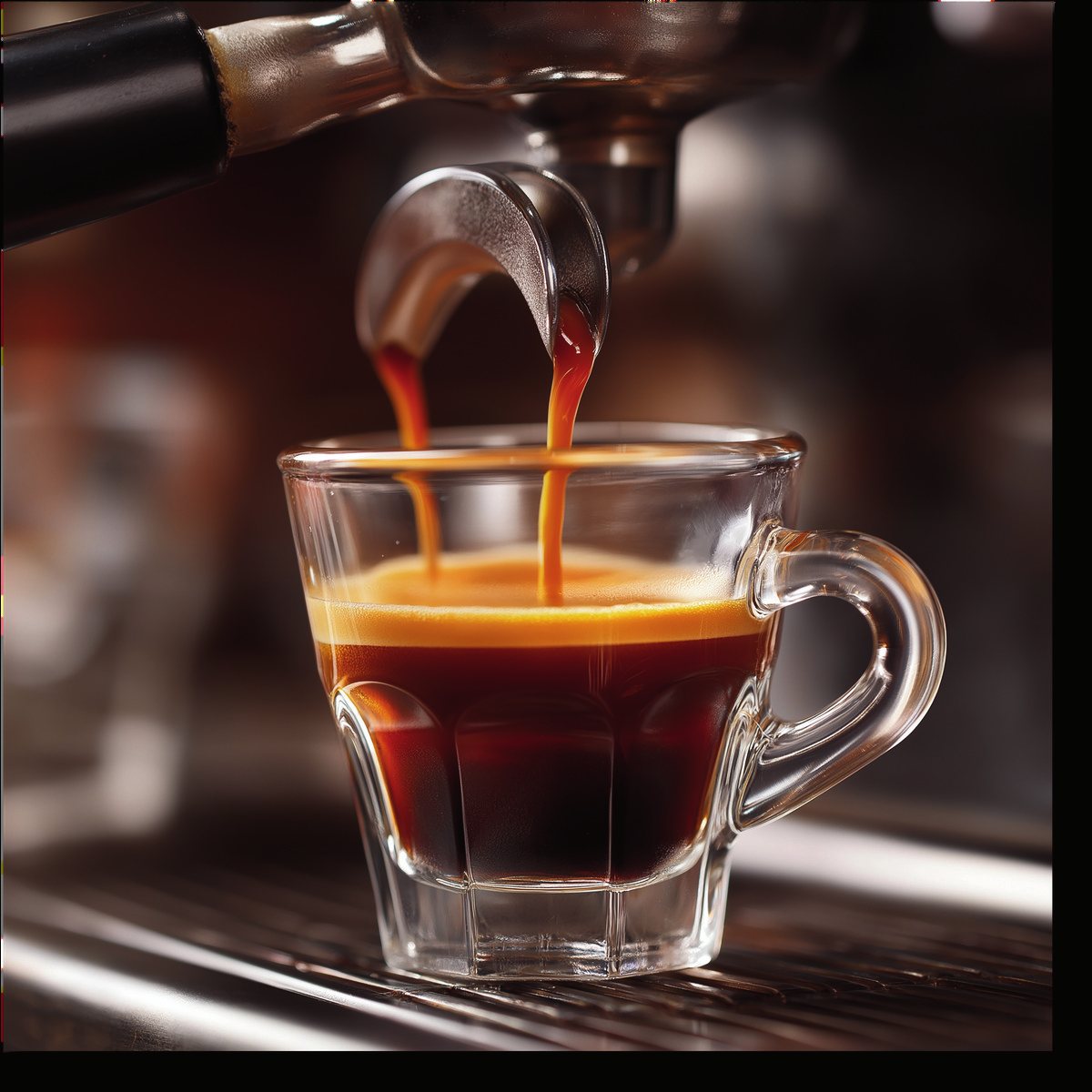 Espresso sendo extraído